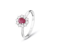Ring Bliss Woman in White Gold Rubino 0.35 Ct 20095702 - 20095702